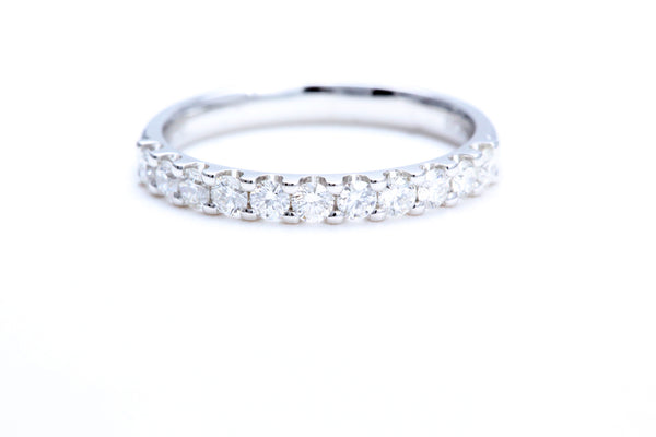 Minimalist Pavé Diamond Ring 1/2 of a carat total weight in 18K white gold