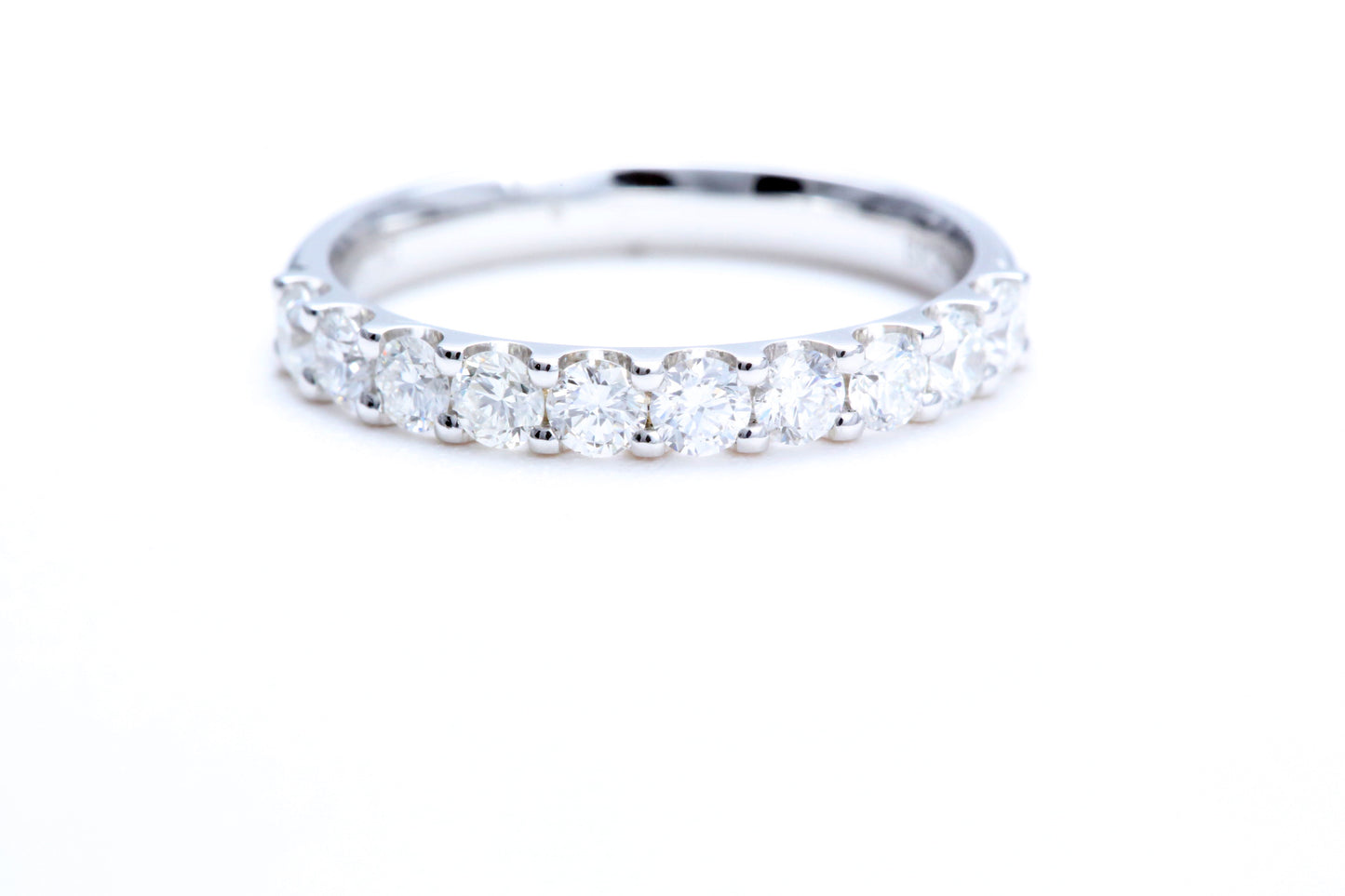 Minimalist Pavé Diamond Ring 3/4 of a carat total weight in 18K white gold