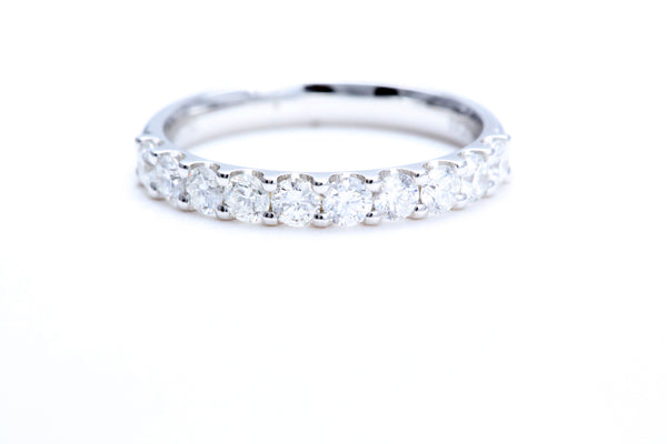 Minimalist Pavé Diamond Ring 3/4 of a carat total weight in 14K white gold
