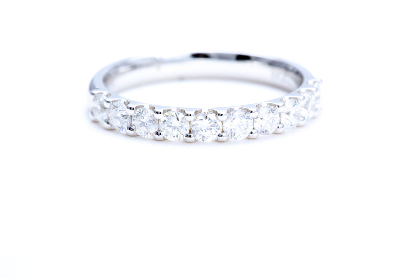 Minimalist Pavé Diamond Ring 3/4 of a carat total weight in 14K white gold