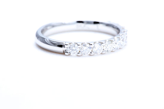 Minimalist Pavé Diamond Ring 3/4 of a carat total weight in 18K white gold