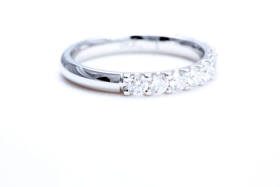 Minimalist Pavé Diamond Ring 3/4 of a carat total weight in 18K white gold