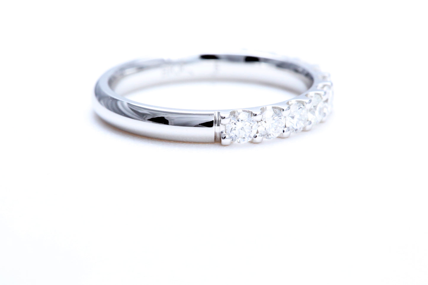 Minimalist Pavé Diamond Ring 3/4 of a carat total weight in 18K white gold