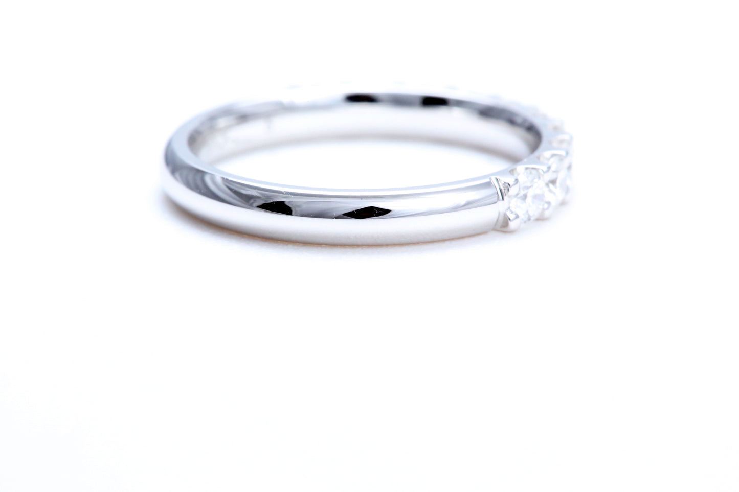 Minimalist Pavé Diamond Ring 3/4 of a carat total weight in 18K white gold