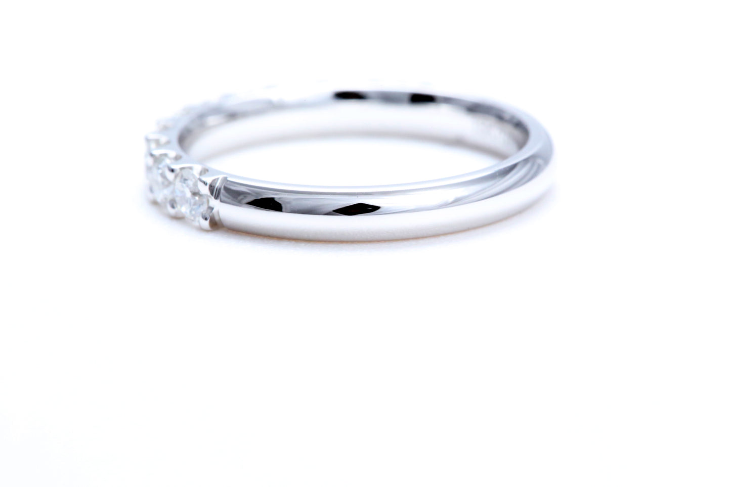 Minimalist Pavé Diamond Ring 3/4 of a carat total weight in 18K white gold
