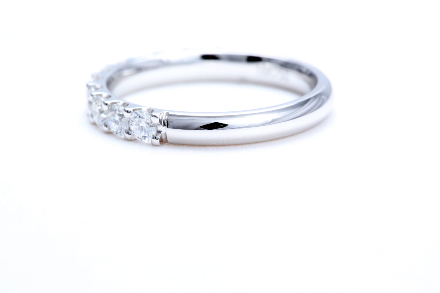 Minimalist Pavé Diamond Ring 3/4 of a carat total weight in 18K white gold
