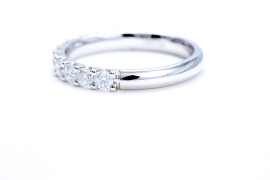 Minimalist Pavé Diamond Ring 3/4 of a carat total weight in 18K white gold