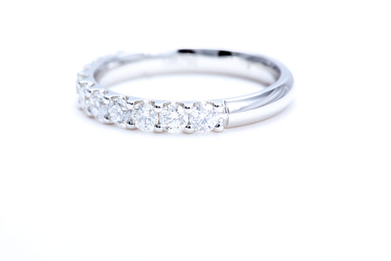 Minimalist Pavé Diamond Ring 3/4 of a carat total weight in 18K white gold