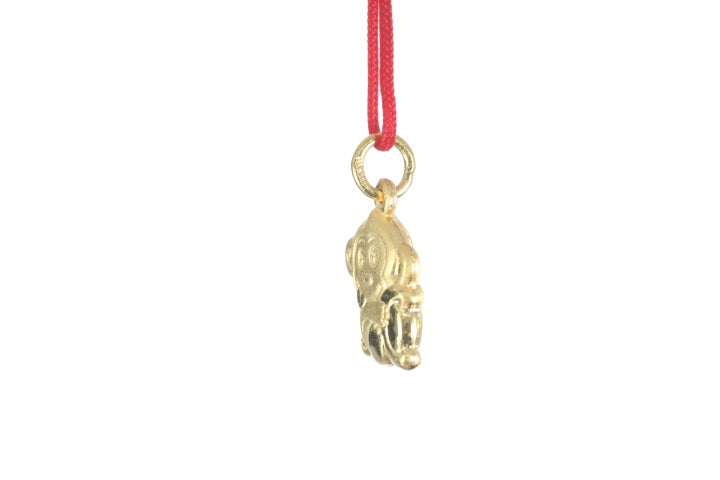 24K 3D Gold Monkey Pendant