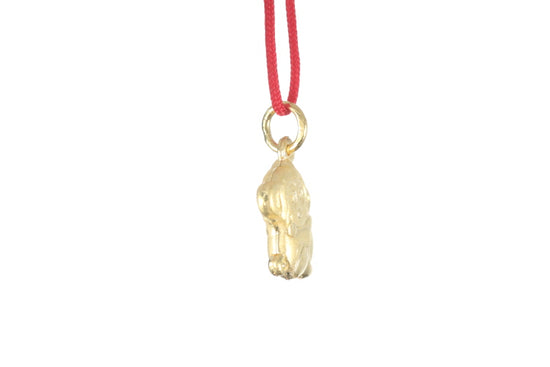 24K 3D Gold Monkey Pendant