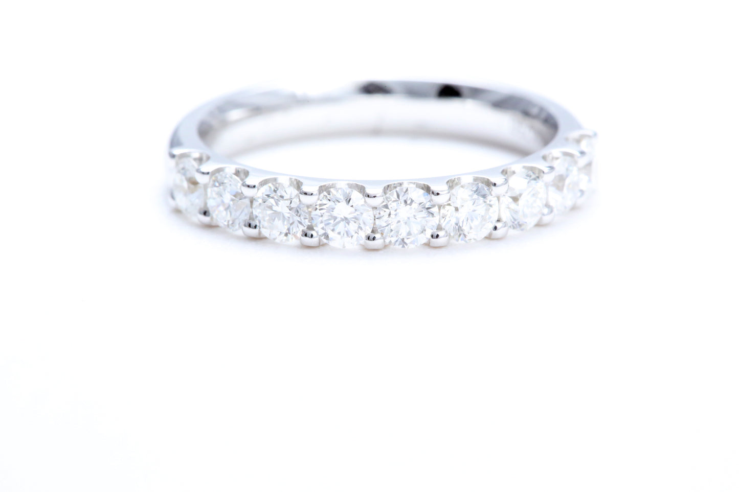 Minimalist Pavé Diamond Ring 1.00 carat total weight in 18K white gold
