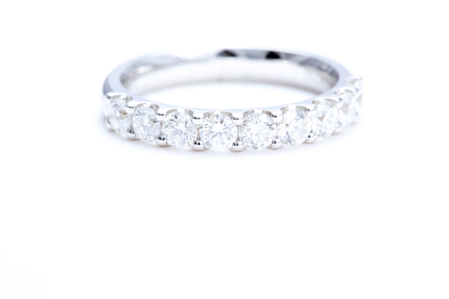 Minimalist Pavé Diamond Ring 1.00 carat total weight in 14K white gold