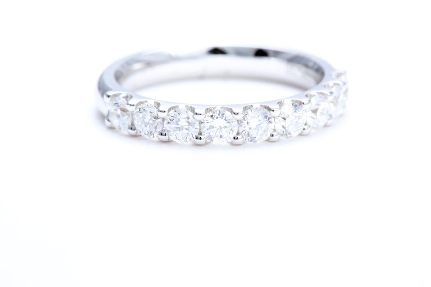 Minimalist Pavé Diamond Ring 1.00 carat total weight in 18K white gold