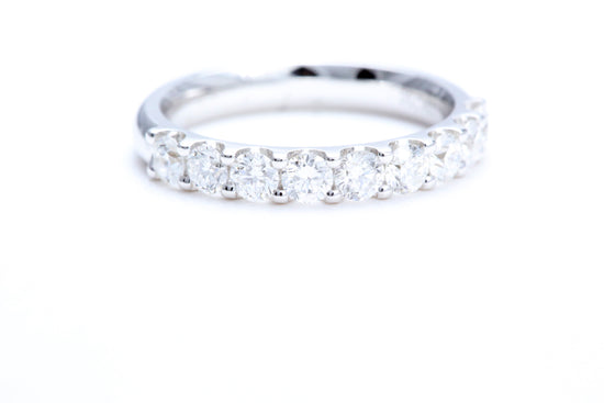 Load image into Gallery viewer, Minimalist Pavé Diamond Ring 1.00 carat total weight in 18K white gold
