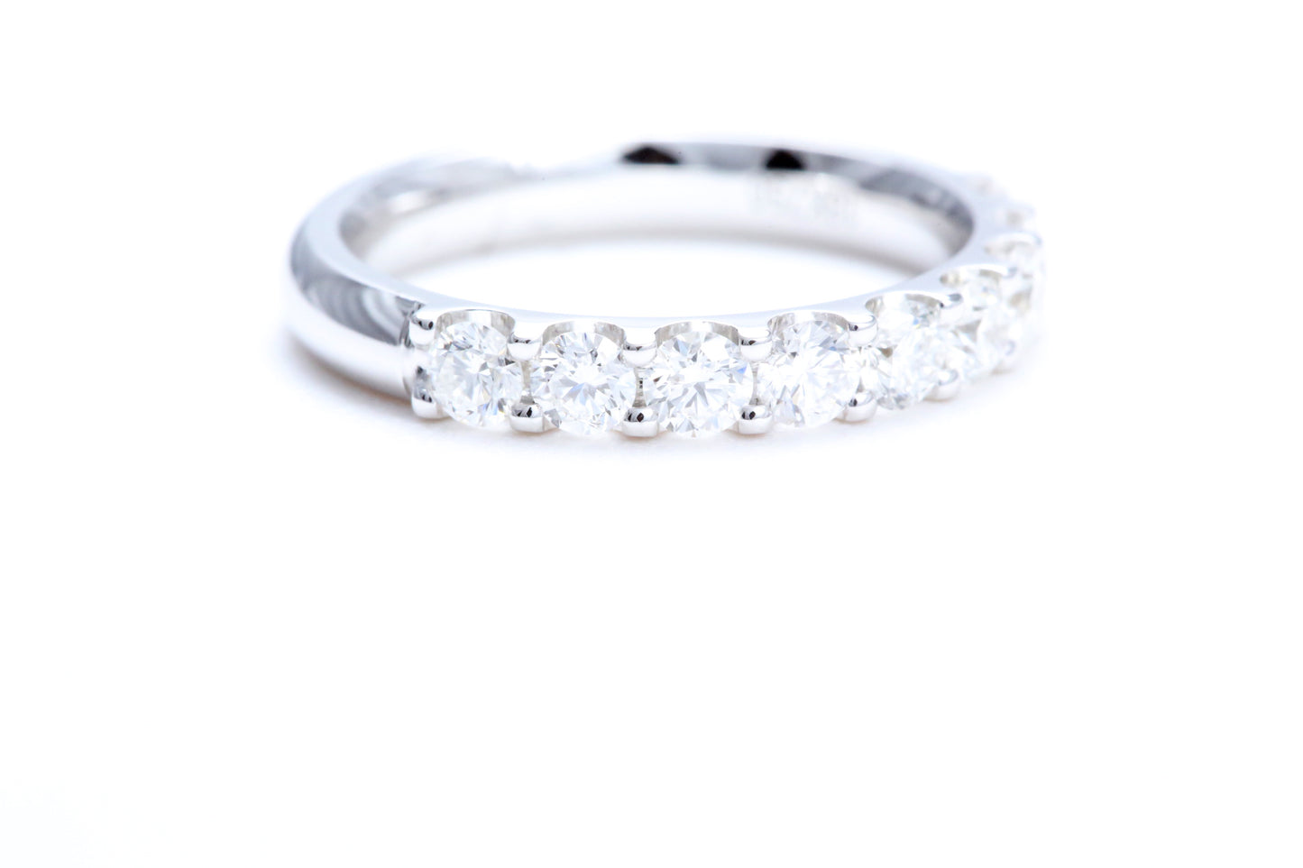 Minimalist Pavé Diamond Ring 1.00 carat total weight in 18K white gold