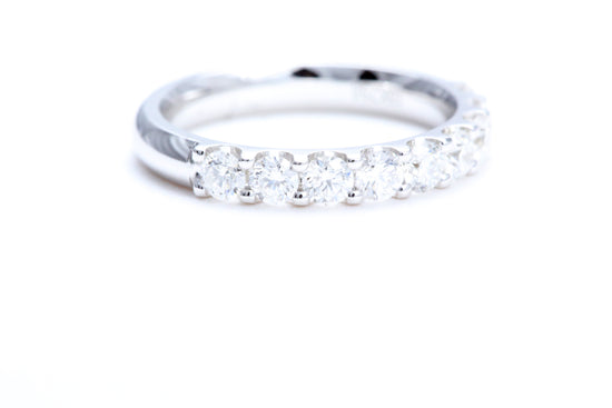 Minimalist Pavé Diamond Ring 1.00 carat total weight in 18K white gold