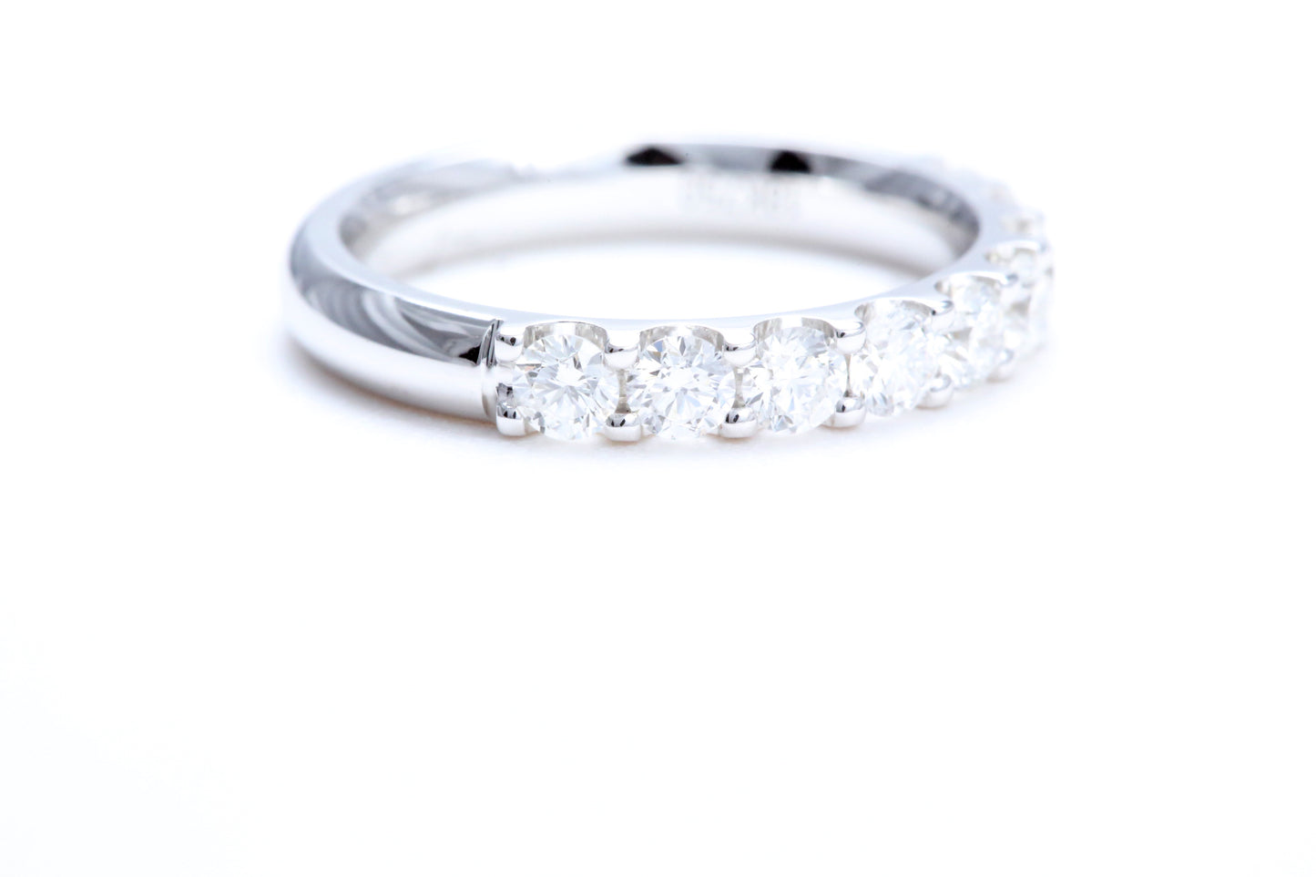 Load image into Gallery viewer, Minimalist Pavé Diamond Ring 1.00 carat total weight in 18K white gold
