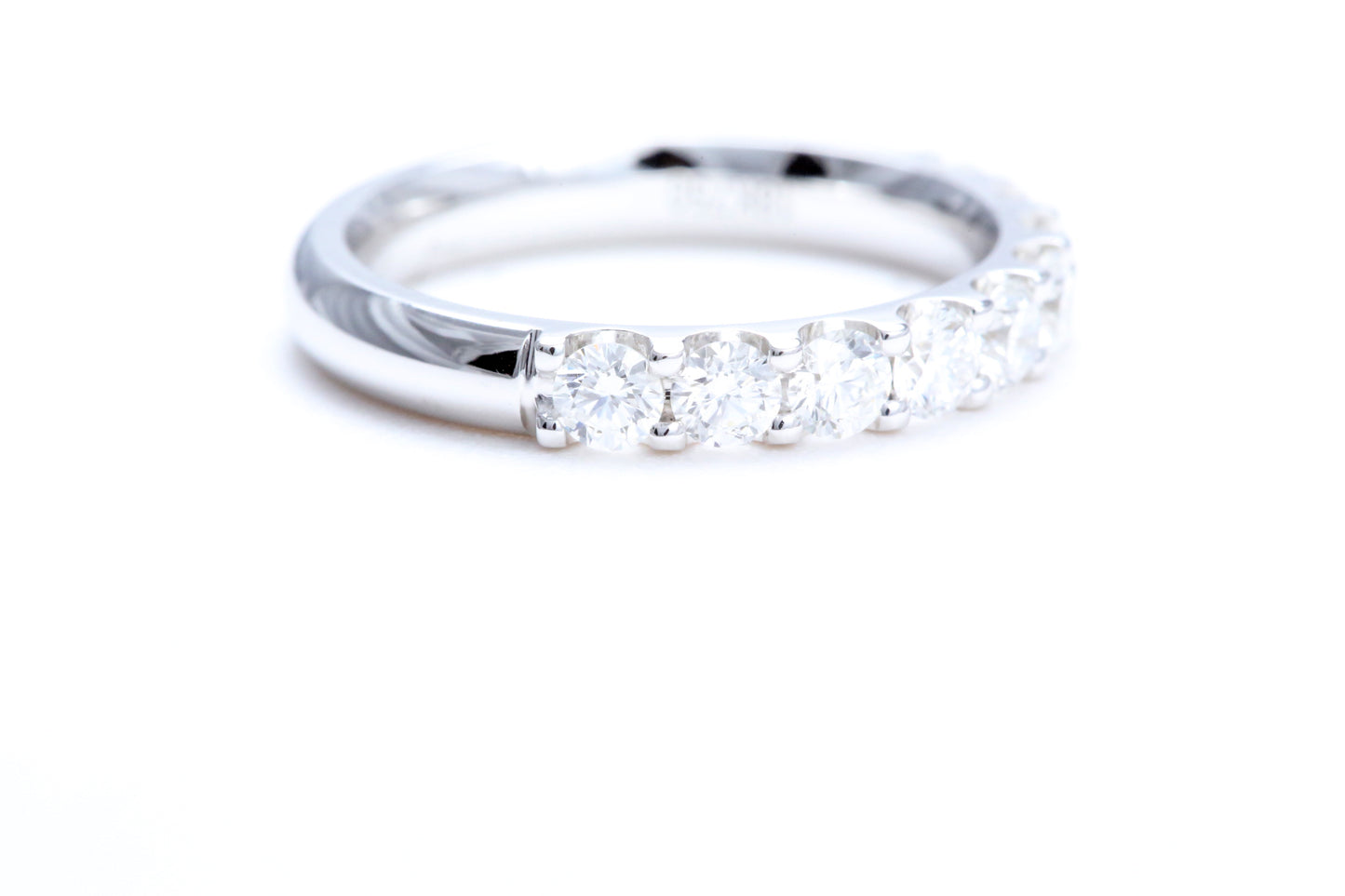 Minimalist Pavé Diamond Ring 1.00 carat total weight in 18K white gold