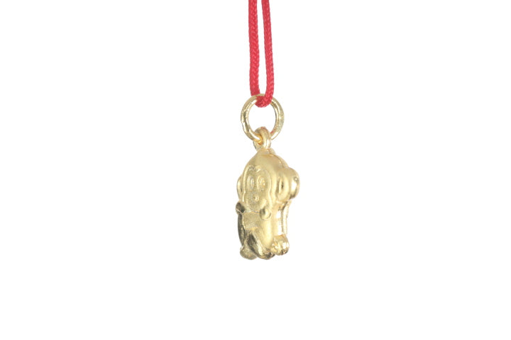 24K 3D Gold Monkey Pendant