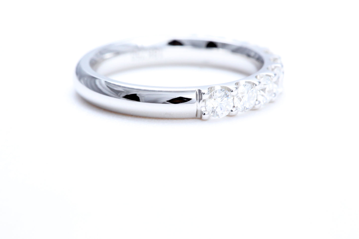Minimalist Pavé Diamond Ring 1.00 carat total weight in 18K white gold