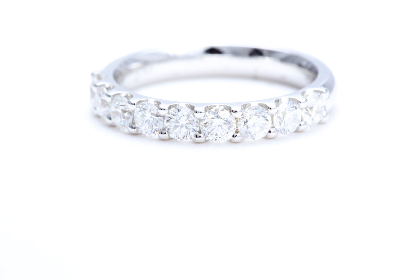 Minimalist Pavé Diamond Ring 1.00 carat total weight in 18K white gold