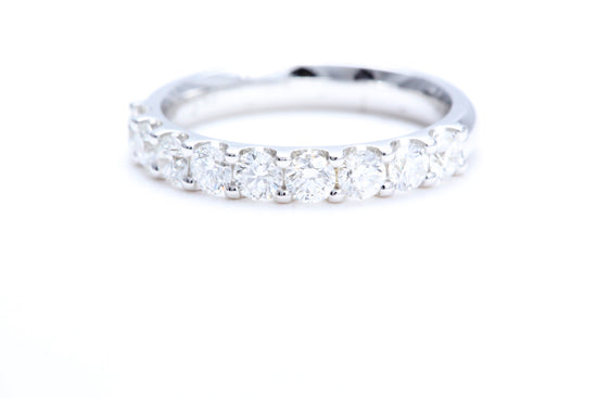 Minimalist Pavé Diamond Ring 1.00 carat total weight in 18K white gold