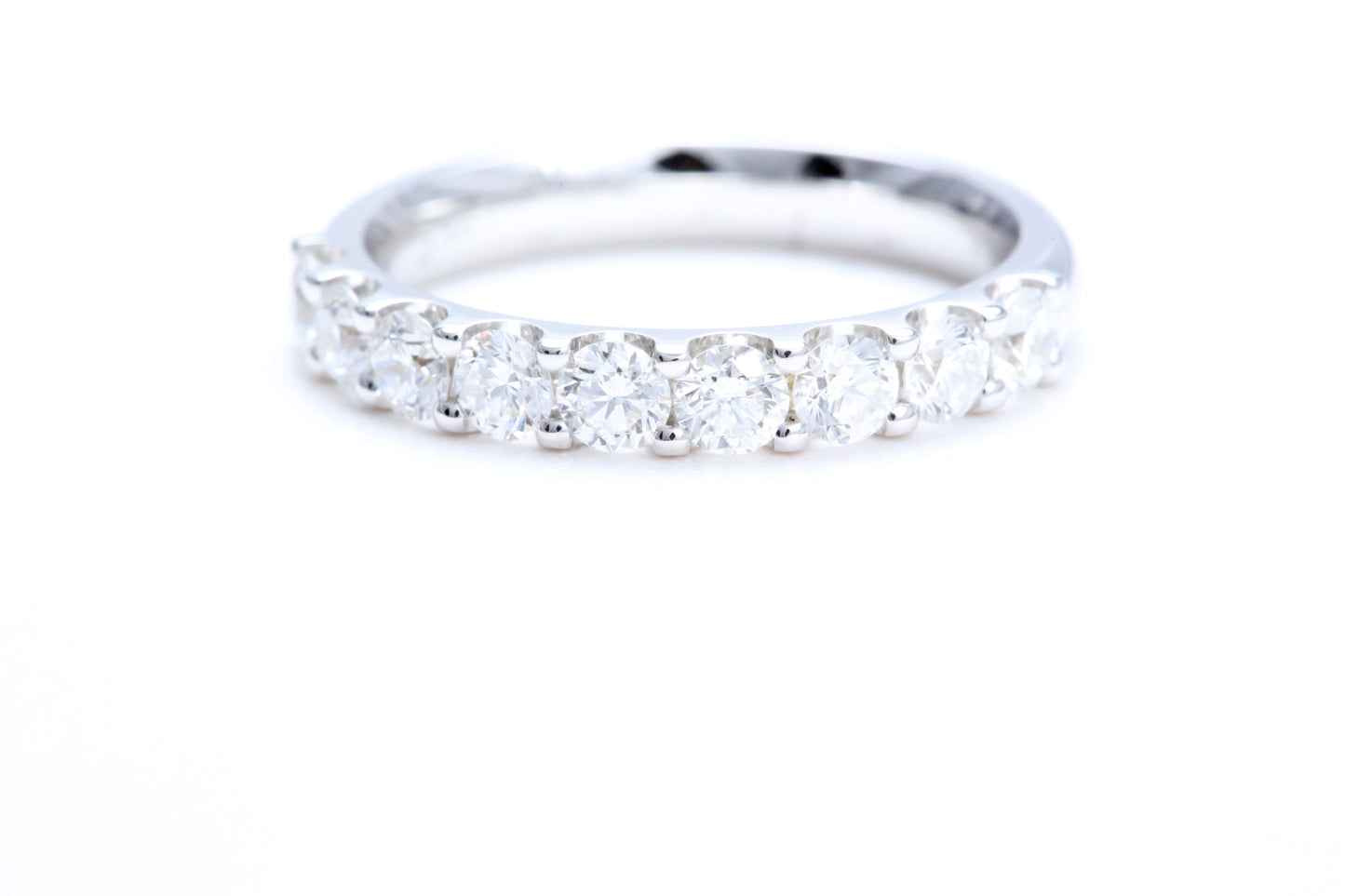Minimalist Pavé Diamond Ring 1.00 carat total weight in 18K white gold