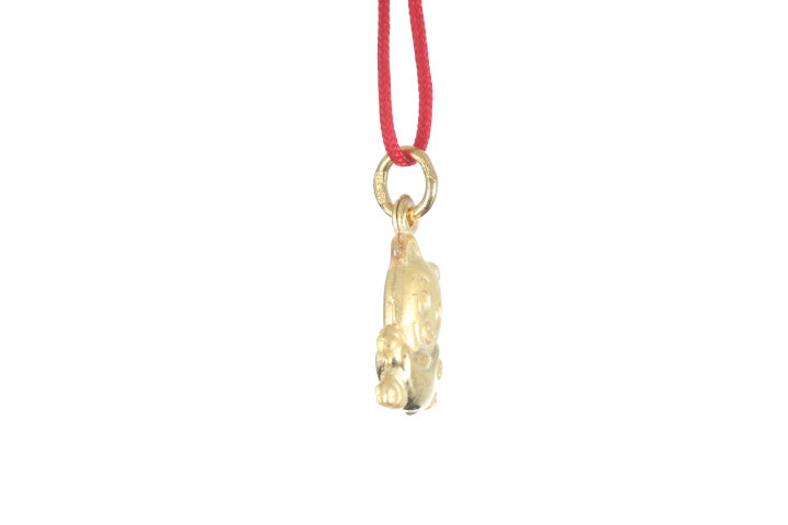 24K 3D Gold Pig Pendant