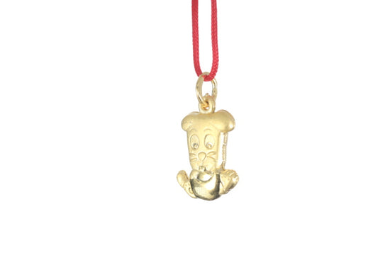 24K 3D Gold Dog Pendant