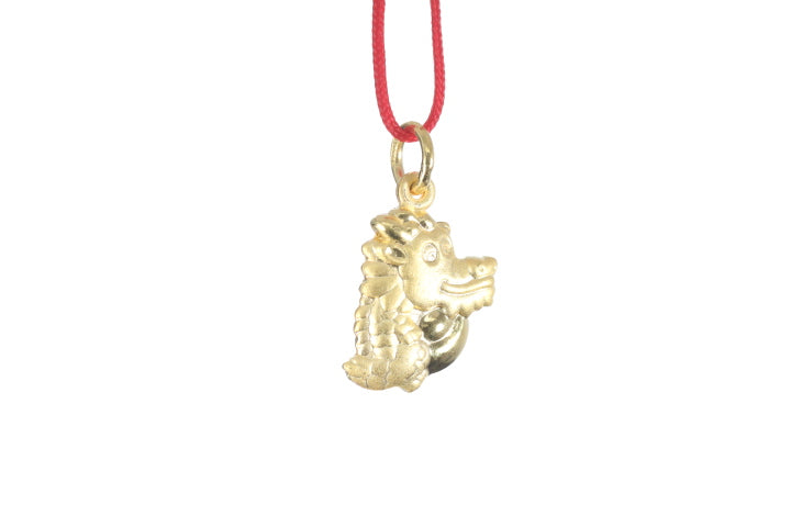 Load image into Gallery viewer, 24K 3D Gold Dragon Pendant
