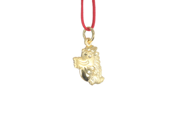 24K 3D Gold Dragon Pendant