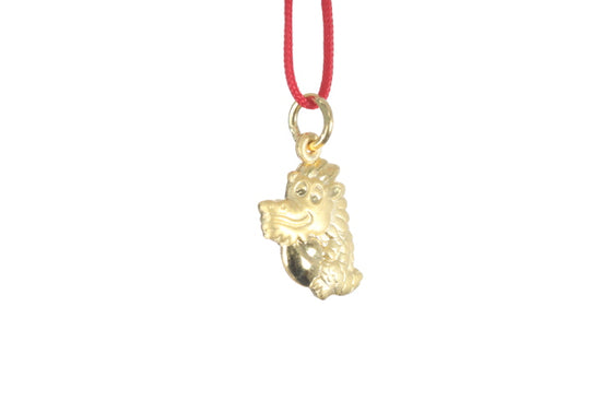 24K 3D Gold Dragon Pendant