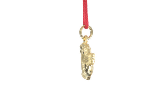 24K 3D Gold Dragon Pendant