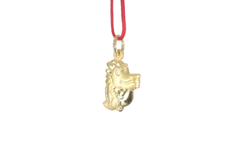 24K 3D Gold Dragon Pendant