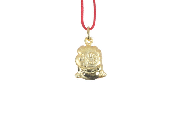 24K 3D Gold Ram Pendant