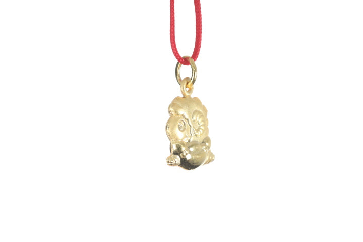 24K 3D Gold Ram Pendant