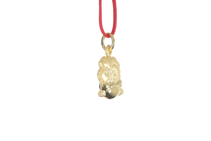 24K 3D Gold Ram Pendant