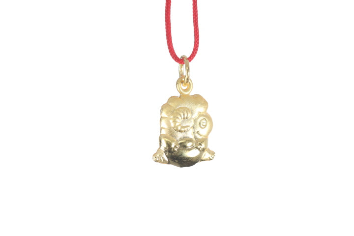 24K 3D Gold Ram Pendant