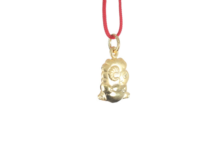 24K 3D Gold Ram Pendant