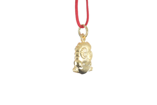 24K 3D Gold Ram Pendant