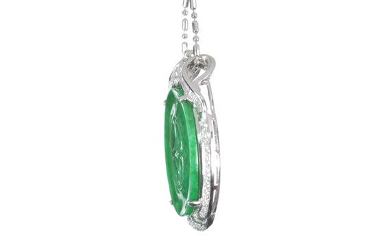 Chinese Coin Jadeite Pendant