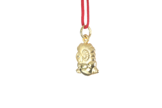 24K 3D Gold Ram Pendant