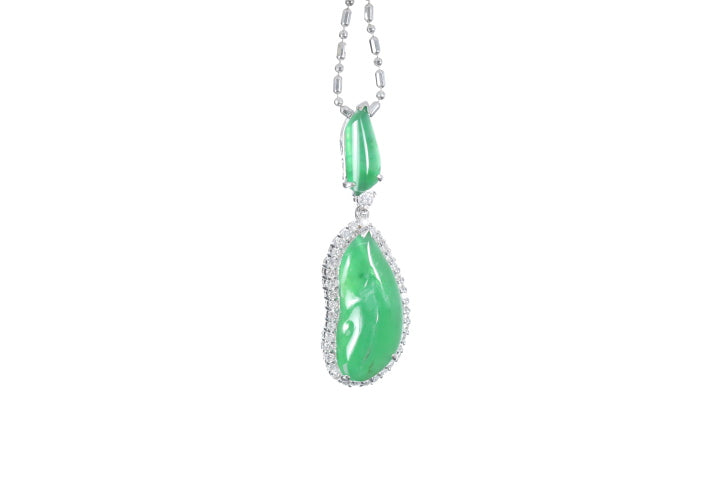 Jadeite Diamond Pendant