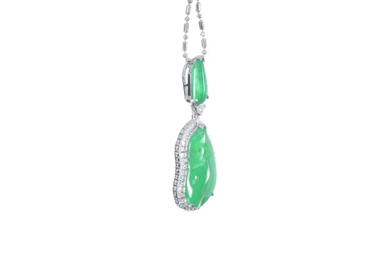 Jadeite Diamond Pendant