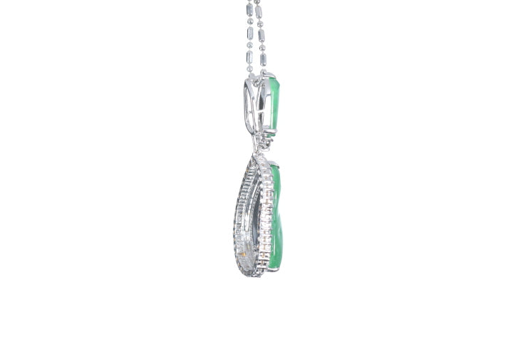 Jadeite Diamond Pendant