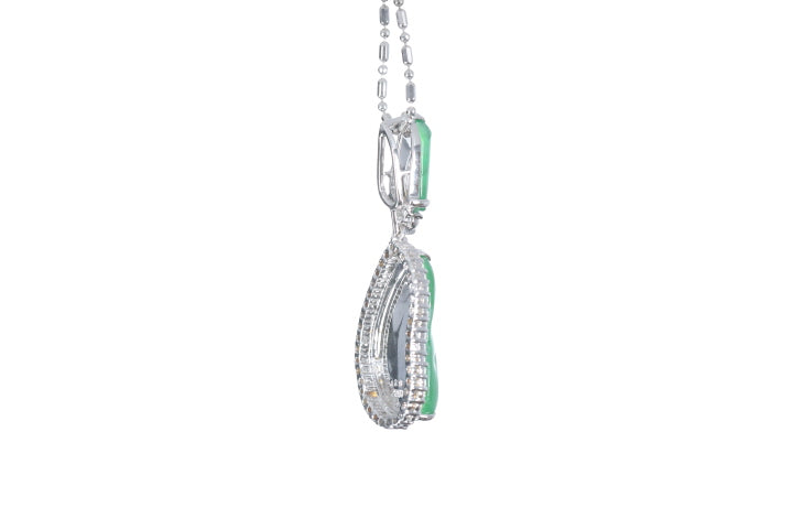 Jadeite Diamond Pendant