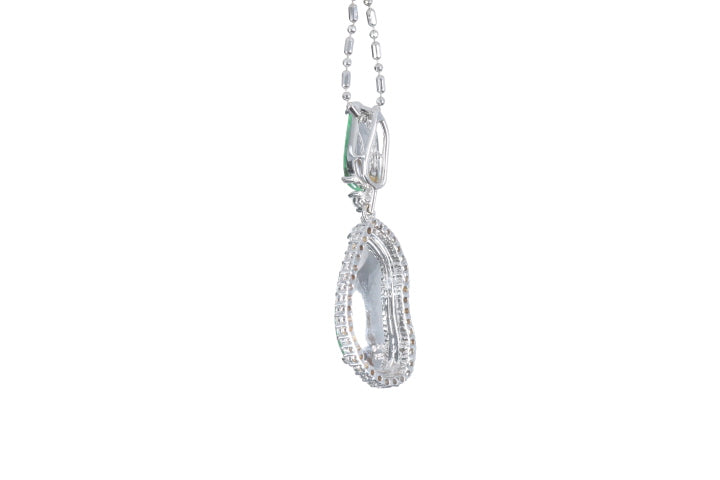 Jadeite Diamond Pendant