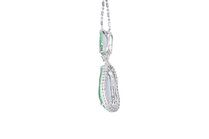 Jadeite Diamond Pendant