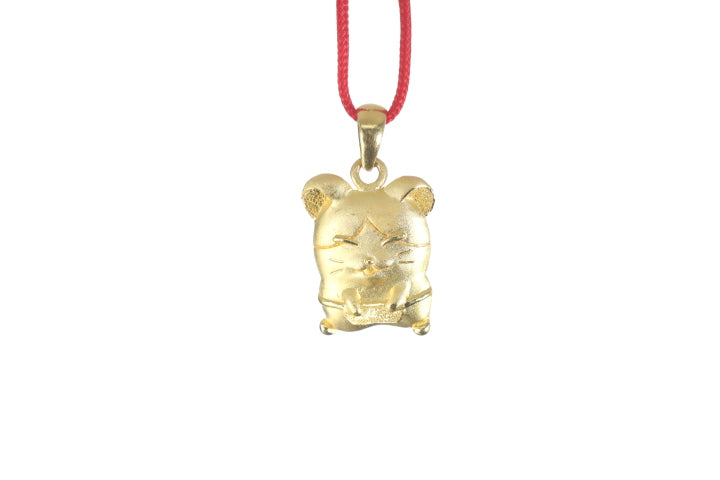 24K Gold Rat Pendant