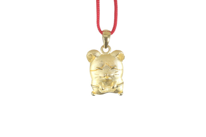 24K Gold Rat Pendant